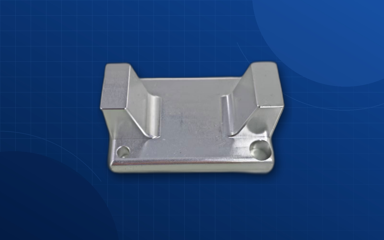 Deep blue background machine automation precision part