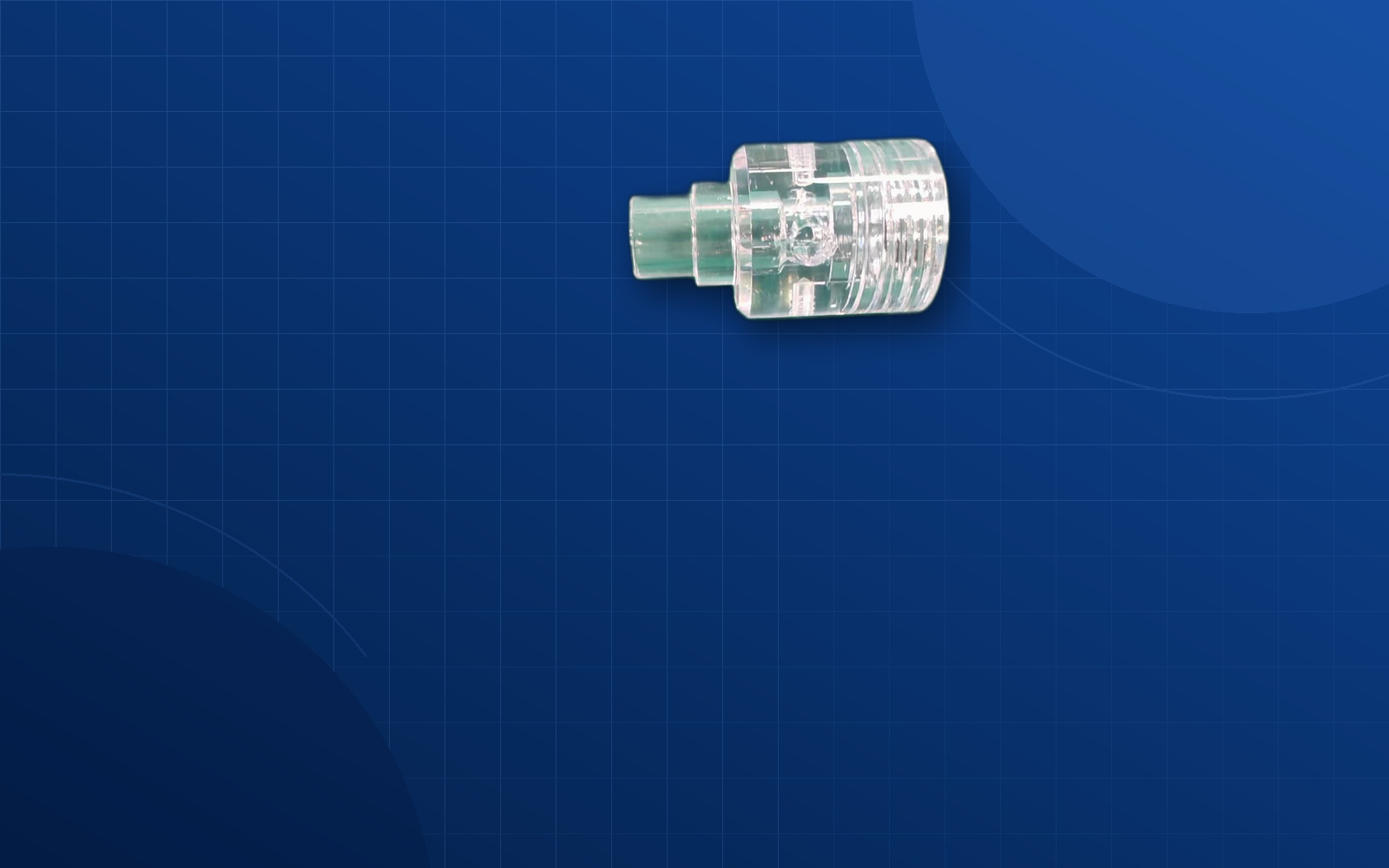 Deep blue background energy equipment CNC machined part